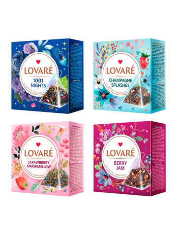 60 Pyramids of Assorted Tea by Lovare