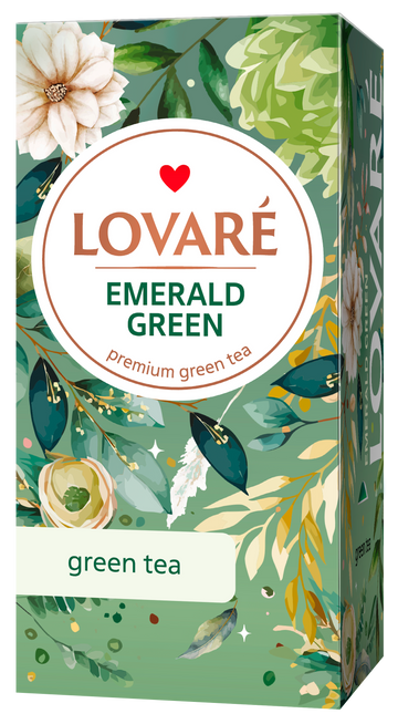Individually Wrapped Tea Bags By Lovare - Emerald Green 24 tea bags x 2g each