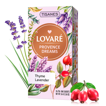 Individually Wrapped Tea Bags By Lovare – Provence Dreams 24 tea bags x 1.5g each