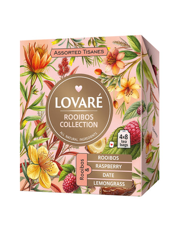 Assorted Rooibos Tea by Lovare – Rooibos Collection, 32 Individually Wrapped Tea Bags