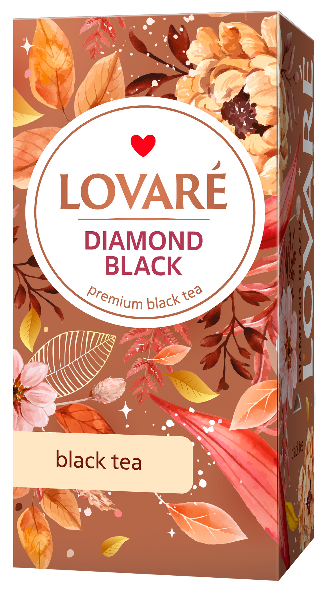 Individually Wrapped Tea Bags By Lovare - Diamond Black 24 tea bags x 2g each