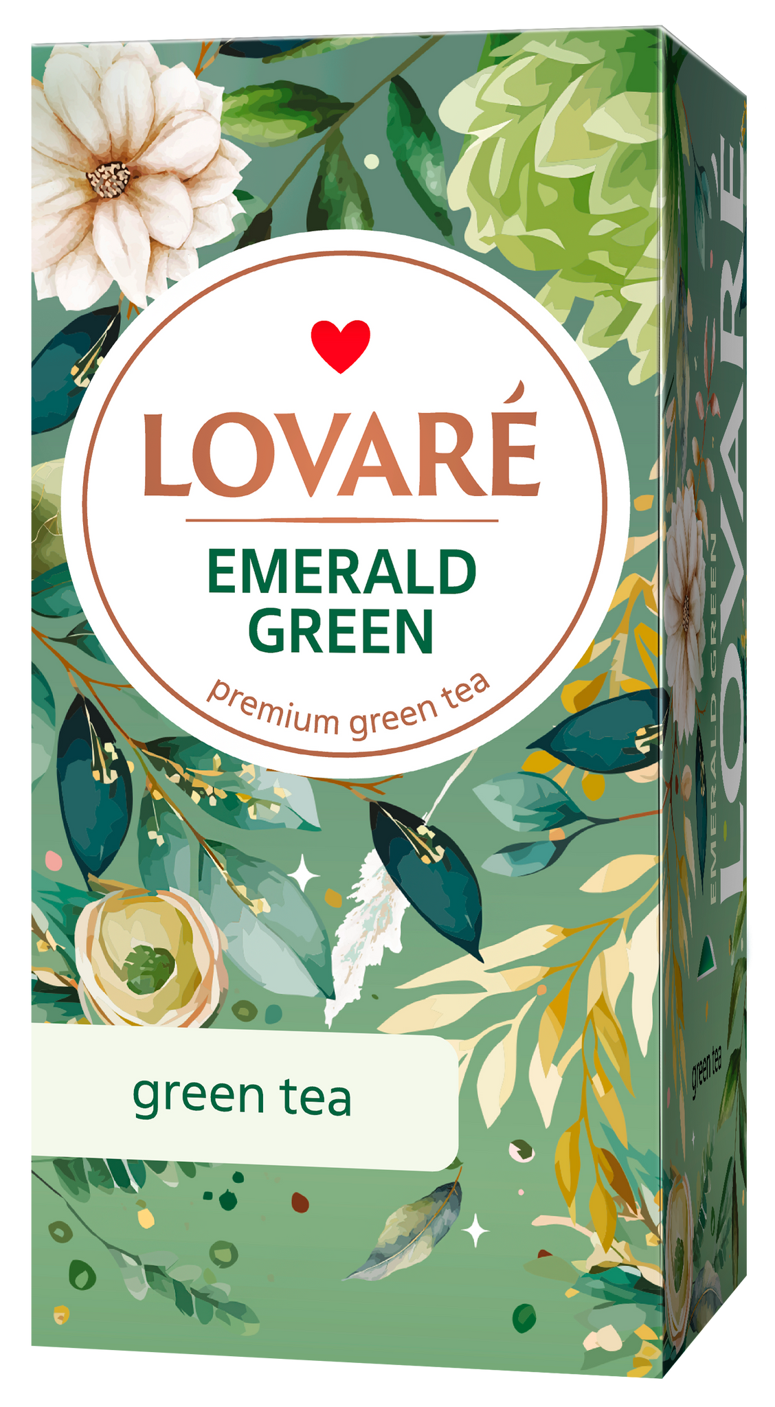 Individually Wrapped Tea Bags By Lovare - Emerald Green 24 tea bags x 2g each