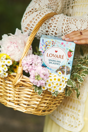 Lovare Sparkling Splashes Black & Green Tea – 15 Pyramid Tea Bags x 2g