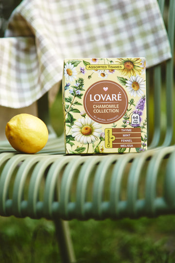 Assorted Herbal Tea by Lovare – Chamomile Collection, 32 Individually Wrapped Tea Bags