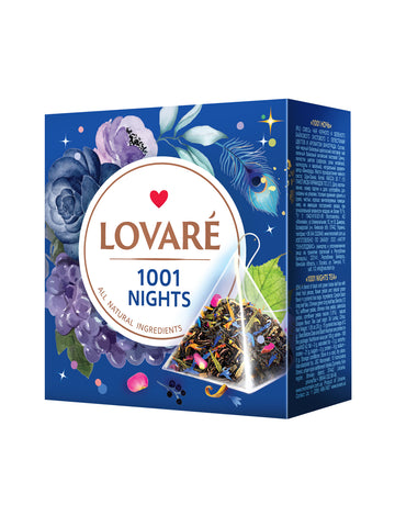 Lovare 1001 Nights Black & Green Tea – 15 Pyramid Tea Bags x 2g